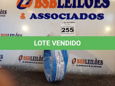 LOTE 255 - 01 ROLO DE CABO FLEXÍVEL 100M 1X 2,5MM NA COR AZUL(NOVO). (NO ESTADO) ATENÇÃO! FAZER A VISITAÇÃO ANTES DE ARREMATAR, NÃO SABEMOS SE FUNCIONA. LEILÃO NÃO TEM GARANTIA E NEM DEVOLUÇÃO, SUJEITO A POSSÍVEIS AVARIAS VISÍVEIS/OCULTAS E/OU AUSÊNCIA DE COMPONENTES.