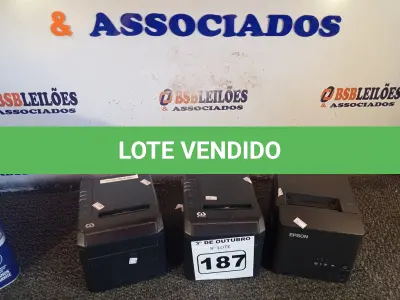 LOTE 187 - 03 IMPRESSORAS NÃO FISCAL MARCAS E MODELOS DIVERSOS. (NO ESTADO) ATENÇÃO! FAZER A VISITAÇÃO ANTES DE ARREMATAR, NÃO SABEMOS SE FUNCIONA. LEILÃO NÃO TEM GARANTIA E NEM DEVOLUÇÃO, SUJEITO A POSSÍVEIS AVARIAS VISÍVEIS/OCULTAS E/OU AUSÊNCIA DE COMPONENTES.