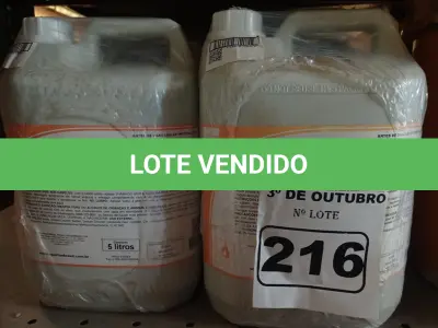 LOTE 216 - 20 LITROS DE SHAMPOO PARA CABELO E CORPO. (NO ESTADO) ATENÇÃO! FAZER A VISITAÇÃO ANTES DE ARREMATAR, NÃO SABEMOS SE FUNCIONA. LEILÃO NÃO TEM GARANTIA E NEM DEVOLUÇÃO, SUJEITO A POSSÍVEIS AVARIAS VISÍVEIS/OCULTAS E/OU AUSÊNCIA DE COMPONENTES.