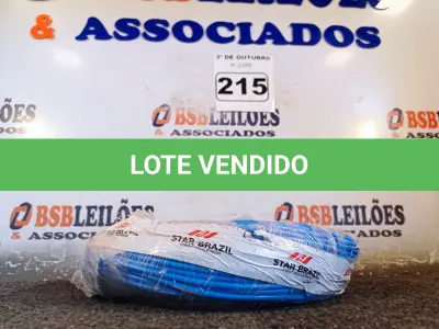 LOTE 215 - 01 ROLO DE CABO FLEXÍVEL 100M 1X 4MM NA COR AZUL(NOVO). (NO ESTADO) ATENÇÃO! FAZER A VISITAÇÃO ANTES DE ARREMATAR, NÃO SABEMOS SE FUNCIONA. LEILÃO NÃO TEM GARANTIA E NEM DEVOLUÇÃO, SUJEITO A POSSÍVEIS AVARIAS VISÍVEIS/OCULTAS E/OU AUSÊNCIA DE COMPONENTES.