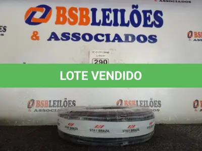 LOTE 290 - 01 ROLO DE CABO FLEXÍVEL 100M 10MM NA COR PRETA. (NO ESTADO) ATENÇÃO! FAZER A VISITAÇÃO ANTES DE ARREMATAR, NÃO SABEMOS SE FUNCIONA. LEILÃO NÃO TEM GARANTIA E NEM DEVOLUÇÃO, SUJEITO A POSSÍVEIS AVARIAS VISÍVEIS/OCULTAS E/OU AUSÊNCIA DE COMPONENTES.