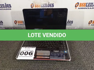 LOTE 006 - 01 NOTEBOOK MARCA HP. (NO ESTADO) ATENÇÃO! FAZER A VISITAÇÃO ANTES DE ARREMATAR, NÃO SABEMOS SE FUNCIONA. LEILÃO NÃO TEM GARANTIA E NEM DEVOLUÇÃO, SUJEITO A POSSÍVEIS AVARIAS VISÍVEIS/OCULTAS E/OU AUSÊNCIA DE COMPONENTES.
