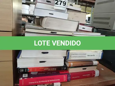 LOTE 279 - 01 LOTE COM LIVROS DIVERSOS. (NO ESTADO) ATENÇÃO! FAZER A VISITAÇÃO ANTES DE ARREMATAR, NÃO SABEMOS SE FUNCIONA. LEILÃO NÃO TEM GARANTIA E NEM DEVOLUÇÃO, SUJEITO A POSSÍVEIS AVARIAS VISÍVEIS/OCULTAS E/OU AUSÊNCIA DE COMPONENTES.