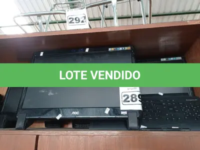 LOTE 289 - 02 COMPUTADORES ALL IN ONE MARCAS E MODELOS DIVERSOS. (NO ESTADO) ATENÇÃO! FAZER A VISITAÇÃO ANTES DE ARREMATAR, NÃO SABEMOS SE FUNCIONA. LEILÃO NÃO TEM GARANTIA E NEM DEVOLUÇÃO, SUJEITO A POSSÍVEIS AVARIAS VISÍVEIS/OCULTAS E/OU AUSÊNCIA DE COMPONENTES.