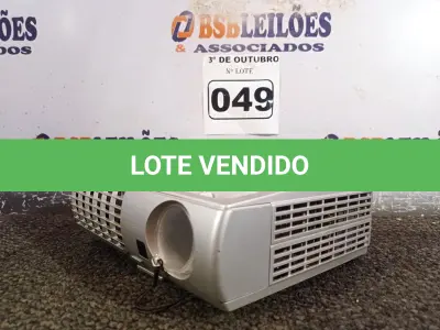 LOTE 049 - 01 PROJETOR MULTIMIDIA MARCA LG. (NO ESTADO) ATENÇÃO! FAZER A VISITAÇÃO ANTES DE ARREMATAR, NÃO SABEMOS SE FUNCIONA. LEILÃO NÃO TEM GARANTIA E NEM DEVOLUÇÃO, SUJEITO A POSSÍVEIS AVARIAS VISÍVEIS/OCULTAS E/OU AUSÊNCIA DE COMPONENTES.