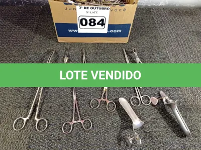 LOTE 084 - 01 LOTE COM INSTRUMENTAIS ODONTOLÓGICOS.  (NO ESTADO) ATENÇÃO! FAZER A VISITAÇÃO ANTES DE ARREMATAR, NÃO SABEMOS SE FUNCIONA. LEILÃO NÃO TEM GARANTIA E NEM DEVOLUÇÃO, SUJEITO A POSSÍVEIS AVARIAS VISÍVEIS/OCULTAS E/OU AUSÊNCIA DE COMPONENTES.