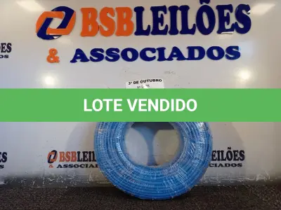 LOTE 295 - 01 ROLO DE CABO FLEXÍVEL 100M 1X 10MM NA COR AZUL(NOVO). (NO ESTADO) ATENÇÃO! FAZER A VISITAÇÃO ANTES DE ARREMATAR, NÃO SABEMOS SE FUNCIONA. LEILÃO NÃO TEM GARANTIA E NEM DEVOLUÇÃO, SUJEITO A POSSÍVEIS AVARIAS VISÍVEIS/OCULTAS E/OU AUSÊNCIA DE COMPONENTES.