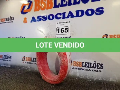 LOTE 165 - 01 ROLO DE CABO FLEXÍVEL 100M 1X 2,5MM NA COR VERMELHA(NOVO). (NO ESTADO) ATENÇÃO! FAZER A VISITAÇÃO ANTES DE ARREMATAR, NÃO SABEMOS SE FUNCIONA. LEILÃO NÃO TEM GARANTIA E NEM DEVOLUÇÃO, SUJEITO A POSSÍVEIS AVARIAS VISÍVEIS/OCULTAS E/OU AUSÊNCIA DE COMPONENTES.