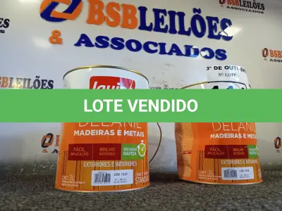 LOTE 111 - 02 GALÕES DE ESMALTE IQUINE MADEIRA E METAIS 3,6L NAS CORES VERDE FOLHA. (NO ESTADO) ATENÇÃO! FAZER A VISITAÇÃO ANTES DE ARREMATAR, NÃO SABEMOS SE FUNCIONA. LEILÃO NÃO TEM GARANTIA E NEM DEVOLUÇÃO, SUJEITO A POSSÍVEIS AVARIAS VISÍVEIS/OCULTAS E/OU AUSÊNCIA DE COMPONENTES.