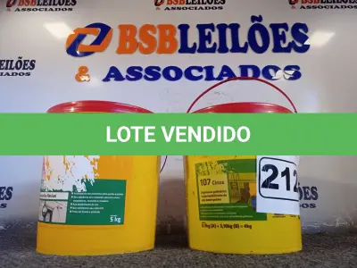 LOTE 212 - 01 BALDE DE SIKACRYL-203 5KG E 01 BALDE DE SIKA TOP-107 CINZA 4KG. (NO ESTADO) ATENÇÃO! FAZER A VISITAÇÃO ANTES DE ARREMATAR, NÃO SABEMOS SE FUNCIONA. LEILÃO NÃO TEM GARANTIA E NEM DEVOLUÇÃO, SUJEITO A POSSÍVEIS AVARIAS VISÍVEIS/OCULTAS E/OU AUSÊNCIA DE COMPONENTES.