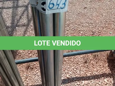 LOTE 643 - 04 ELETRODUTOS GALVANIZADOS DE 2”. (NO ESTADO) ATENÇÃO! FAZER A VISITAÇÃO ANTES DE ARREMATAR, NÃO SABEMOS SE FUNCIONA. LEILÃO NÃO TEM GARANTIA E NEM DEVOLUÇÃO, SUJEITO A POSSÍVEIS AVARIAS VISÍVEIS/OCULTAS E/OU AUSÊNCIA DE COMPONENTES.