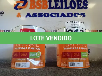LOTE 213 - 02 GALÕES DE ESMALTE IQUINE MADEIRA E METAIS 3,6L NAS CORES AMARELO. (NO ESTADO) ATENÇÃO! FAZER A VISITAÇÃO ANTES DE ARREMATAR, NÃO SABEMOS SE FUNCIONA. LEILÃO NÃO TEM GARANTIA E NEM DEVOLUÇÃO, SUJEITO A POSSÍVEIS AVARIAS VISÍVEIS/OCULTAS E/OU AUSÊNCIA DE COMPONENTES.