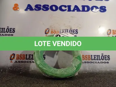 LOTE 065 - 01 ROLO DE CABO FLEXÍVEL 100M 1X 2,5MM NA COR VERDE(NOVO). (NO ESTADO) ATENÇÃO! FAZER A VISITAÇÃO ANTES DE ARREMATAR, NÃO SABEMOS SE FUNCIONA. LEILÃO NÃO TEM GARANTIA E NEM DEVOLUÇÃO, SUJEITO A POSSÍVEIS AVARIAS VISÍVEIS/OCULTAS E/OU AUSÊNCIA DE COMPONENTES.