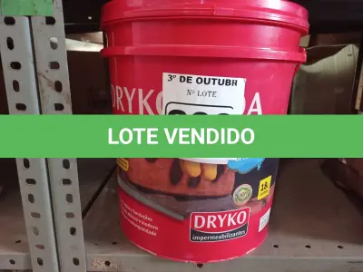 LOTE 200 - 01 BALDE DE DRYKOVEDA, ADITIVO IMPERMEABILIZANTE PARA CONCRETO E ARGAMASSA 18L. (NO ESTADO) ATENÇÃO! FAZER A VISITAÇÃO ANTES DE ARREMATAR, NÃO SABEMOS SE FUNCIONA. LEILÃO NÃO TEM GARANTIA E NEM DEVOLUÇÃO, SUJEITO A POSSÍVEIS AVARIAS VISÍVEIS/OCULTAS E/OU AUSÊNCIA DE COMPONENTES.