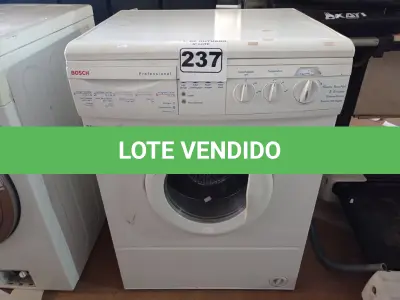 LOTE 237 - 01 LAVADORA BOSCH 220V. (NO ESTADO) ATENÇÃO! FAZER A VISITAÇÃO ANTES DE ARREMATAR, NÃO SABEMOS SE FUNCIONA. LEILÃO NÃO TEM GARANTIA E NEM DEVOLUÇÃO, SUJEITO A POSSÍVEIS AVARIAS VISÍVEIS/OCULTAS E/OU AUSÊNCIA DE COMPONENTES.
