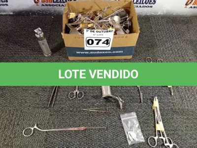 LOTE 074 - 01 LOTE COM INSTRUMENTAIS ODONTOLÓGICOS.  (NO ESTADO) ATENÇÃO! FAZER A VISITAÇÃO ANTES DE ARREMATAR, NÃO SABEMOS SE FUNCIONA. LEILÃO NÃO TEM GARANTIA E NEM DEVOLUÇÃO, SUJEITO A POSSÍVEIS AVARIAS VISÍVEIS/OCULTAS E/OU AUSÊNCIA DE COMPONENTES.