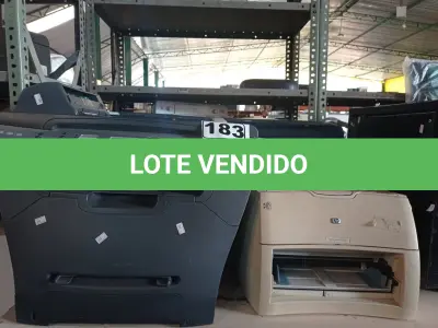 LOTE 183 - 04 IMPRESSORAS MARCAS E MODELOS DIVERSOS. (NO ESTADO) ATENÇÃO! FAZER A VISITAÇÃO ANTES DE ARREMATAR, NÃO SABEMOS SE FUNCIONA. LEILÃO NÃO TEM GARANTIA E NEM DEVOLUÇÃO, SUJEITO A POSSÍVEIS AVARIAS VISÍVEIS/OCULTAS E/OU AUSÊNCIA DE COMPONENTES.