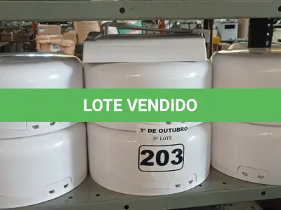 LOTE 203 - 06 DISPENSES PARA PAPEL HIGIÊNICO. (NO ESTADO) ATENÇÃO! FAZER A VISITAÇÃO ANTES DE ARREMATAR, NÃO SABEMOS SE FUNCIONA. LEILÃO NÃO TEM GARANTIA E NEM DEVOLUÇÃO, SUJEITO A POSSÍVEIS AVARIAS VISÍVEIS/OCULTAS E/OU AUSÊNCIA DE COMPONENTES.