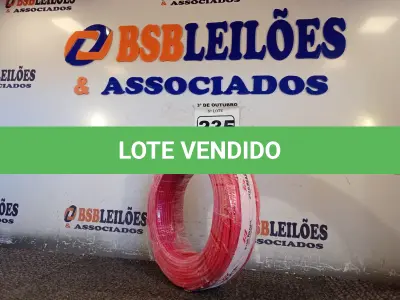 LOTE 235 - 01 ROLO DE CABO FLEXÍVEL 100M 1X 4MM NA COR VERMELHA(NOVO). (NO ESTADO) ATENÇÃO! FAZER A VISITAÇÃO ANTES DE ARREMATAR, NÃO SABEMOS SE FUNCIONA. LEILÃO NÃO TEM GARANTIA E NEM DEVOLUÇÃO, SUJEITO A POSSÍVEIS AVARIAS VISÍVEIS/OCULTAS E/OU AUSÊNCIA DE COMPONENTES.