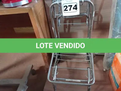 LOTE 274 - 02 CARRINHOS PARA TRANSPORTE DE CARGAS. (NO ESTADO) ATENÇÃO! FAZER A VISITAÇÃO ANTES DE ARREMATAR, NÃO SABEMOS SE FUNCIONA. LEILÃO NÃO TEM GARANTIA E NEM DEVOLUÇÃO, SUJEITO A POSSÍVEIS AVARIAS VISÍVEIS/OCULTAS E/OU AUSÊNCIA DE COMPONENTES.