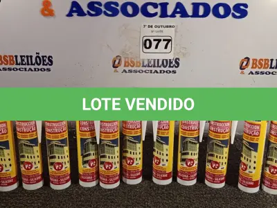 LOTE 077 - 12 TUBOS DE SILICONE NEUTRO PARA CONSTRUÇÃO COR BRANCO 340G. (NO ESTADO) ATENÇÃO! FAZER A VISITAÇÃO ANTES DE ARREMATAR, NÃO SABEMOS SE FUNCIONA. LEILÃO NÃO TEM GARANTIA E NEM DEVOLUÇÃO, SUJEITO A POSSÍVEIS AVARIAS VISÍVEIS/OCULTAS E/OU AUSÊNCIA DE COMPONENTES.