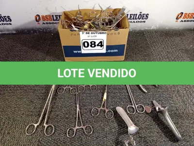 LOTE 084 - 01 LOTE COM INSTRUMENTAIS ODONTOLÓGICOS.  (NO ESTADO) ATENÇÃO! FAZER A VISITAÇÃO ANTES DE ARREMATAR, NÃO SABEMOS SE FUNCIONA. LEILÃO NÃO TEM GARANTIA E NEM DEVOLUÇÃO, SUJEITO A POSSÍVEIS AVARIAS VISÍVEIS/OCULTAS E/OU AUSÊNCIA DE COMPONENTES.