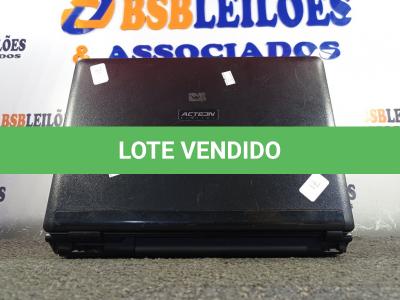 LOTE 001 - 01 NOTEBOOK MARCA ACTEON. (NO ESTADO) ATENÇÃO! FAZER A VISITAÇÃO ANTES DE ARREMATAR, NÃO SABEMOS SE FUNCIONA. LEILÃO NÃO TEM GARANTIA E NEM DEVOLUÇÃO, SUJEITO A POSSÍVEIS AVARIAS VISÍVEIS/OCULTAS E/OU AUSÊNCIA DE COMPONENTES.