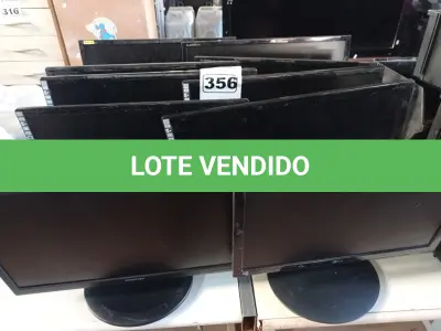 LOTE 356 - 10 MONITORES MARCAS E MODELOS DIVERSOS PARA RETIRADA DE PEÇAS. (NO ESTADO) ATENÇÃO! FAZER A VISITAÇÃO ANTES DE ARREMATAR, NÃO SABEMOS SE FUNCIONA. LEILÃO NÃO TEM GARANTIA E NEM DEVOLUÇÃO, SUJEITO A POSSÍVEIS AVARIAS VISÍVEIS/OCULTAS E/OU AUSÊNCIA DE COMPONENTES.