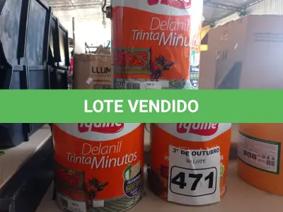 LOTE 471 - 03 GALÕES DE ESMALTE IQUINE MADEIRA E METAIS 3,6L SENDO 02 NA COR MARFIM E 01 MARROM CONHAQUE. (NO ESTADO) ATENÇÃO! FAZER A VISITAÇÃO ANTES DE ARREMATAR, NÃO SABEMOS SE FUNCIONA. LEILÃO NÃO TEM GARANTIA E NEM DEVOLUÇÃO, SUJEITO A POSSÍVEIS AVARIAS VISÍVEIS/OCULTAS E/OU AUSÊNCIA DE COMPONENTES.