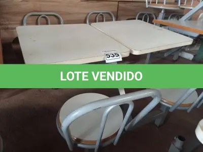LOTE 535 - 01 MESA PARA LANCHONETE. (NO ESTADO) ATENÇÃO! FAZER A VISITAÇÃO ANTES DE ARREMATAR, NÃO SABEMOS SE FUNCIONA. LEILÃO NÃO TEM GARANTIA E NEM DEVOLUÇÃO, SUJEITO A POSSÍVEIS AVARIAS VISÍVEIS/OCULTAS E/OU AUSÊNCIA DE COMPONENTES.