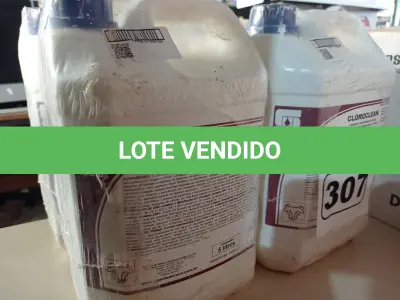 LOTE 307 - 20 LITROS DE CLOROCLEAN, LIMPADOR DESINFETANTE CLORADO PARA INDÚSTRIAS ALIMENTÍCIAS E AFINS. (NO ESTADO) ATENÇÃO! FAZER A VISITAÇÃO ANTES DE ARREMATAR, NÃO SABEMOS SE FUNCIONA. LEILÃO NÃO TEM GARANTIA E NEM DEVOLUÇÃO, SUJEITO A POSSÍVEIS AVARIAS VISÍVEIS/OCULTAS E/OU AUSÊNCIA DE COMPONENTES.