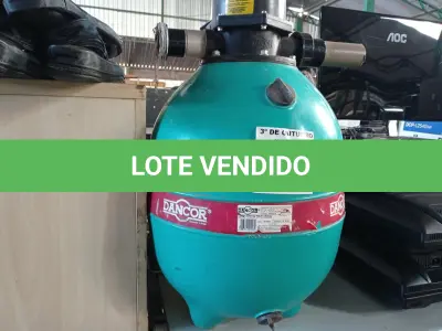 LOTE 362 - 01 FILTRO PARA PISCINA MARCA DANCOR. (NO ESTADO) ATENÇÃO! FAZER A VISITAÇÃO ANTES DE ARREMATAR, NÃO SABEMOS SE FUNCIONA. LEILÃO NÃO TEM GARANTIA E NEM DEVOLUÇÃO, SUJEITO A POSSÍVEIS AVARIAS VISÍVEIS/OCULTAS E/OU AUSÊNCIA DE COMPONENTES.