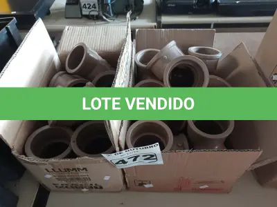 LOTE 472 - 07 “T” SOLDÁVEL DE 85, 04 CURVAS DE 85 E 04 CURVAS DE 75 MARCAS TIGRE. (NO ESTADO) ATENÇÃO! FAZER A VISITAÇÃO ANTES DE ARREMATAR, NÃO SABEMOS SE FUNCIONA. LEILÃO NÃO TEM GARANTIA E NEM DEVOLUÇÃO, SUJEITO A POSSÍVEIS AVARIAS VISÍVEIS/OCULTAS E/OU AUSÊNCIA DE COMPONENTES.