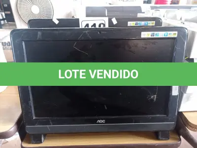 LOTE 410 - 02 COMPUTADORES ALL IN ONE MARCAS AOC. (NO ESTADO) ATENÇÃO! FAZER A VISITAÇÃO ANTES DE ARREMATAR, NÃO SABEMOS SE FUNCIONA. LEILÃO NÃO TEM GARANTIA E NEM DEVOLUÇÃO, SUJEITO A POSSÍVEIS AVARIAS VISÍVEIS/OCULTAS E/OU AUSÊNCIA DE COMPONENTES.