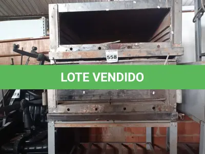 LOTE 558 - 02 FORNOS INDUSTRIAL A GÁS COM AVARIAS. (NO ESTADO) ATENÇÃO! FAZER A VISITAÇÃO ANTES DE ARREMATAR, NÃO SABEMOS SE FUNCIONA. LEILÃO NÃO TEM GARANTIA E NEM DEVOLUÇÃO, SUJEITO A POSSÍVEIS AVARIAS VISÍVEIS/OCULTAS E/OU AUSÊNCIA DE COMPONENTES.