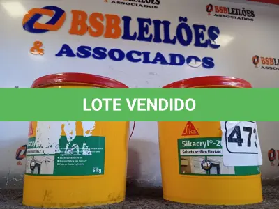 LOTE 473 - 02 GALÕES SIKACRYL-203, SELANTE ACRÍLICO FLEXÍVEL. (NO ESTADO) ATENÇÃO! FAZER A VISITAÇÃO ANTES DE ARREMATAR, NÃO SABEMOS SE FUNCIONA. LEILÃO NÃO TEM GARANTIA E NEM DEVOLUÇÃO, SUJEITO A POSSÍVEIS AVARIAS VISÍVEIS/OCULTAS E/OU AUSÊNCIA DE COMPONENTES.