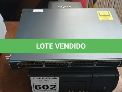 LOTE 602 - 02 PROJETORES MULTIMIDIA E 01 SWITCH CISCO 24 PORTAS. (NO ESTADO) ATENÇÃO! FAZER A VISITAÇÃO ANTES DE ARREMATAR, NÃO SABEMOS SE FUNCIONA. LEILÃO NÃO TEM GARANTIA E NEM DEVOLUÇÃO, SUJEITO A POSSÍVEIS AVARIAS VISÍVEIS/OCULTAS E/OU AUSÊNCIA DE COMPONENTES.
