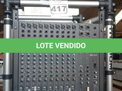 LOTE 417 - 01 RACK DE SOM PROFISSIONAL COM: 01 MESA CICLOTRON CSM 10R, 01 MONITOR, 01 SONY MULTIFORMATO WX2 E 01 AMPLIFICADOR WATTISOM DBK 360. (NO ESTADO) ATENÇÃO! FAZER A VISITAÇÃO ANTES DE ARREMATAR, NÃO SABEMOS SE FUNCIONA. LEILÃO NÃO TEM GARANTIA E NEM DEVOLUÇÃO, SUJEITO A POSSÍVEIS AVARIAS VISÍVEIS/OCULTAS E/OU AUSÊNCIA DE COMPONENTES.