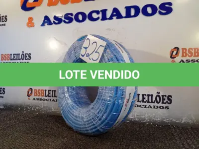 LOTE 325 - 01 ROLO DE CABO FLEXÍVEL 100M 1X 4MM NA COR AZUL (NOVO). (NO ESTADO) ATENÇÃO! FAZER A VISITAÇÃO ANTES DE ARREMATAR, NÃO SABEMOS SE FUNCIONA. LEILÃO NÃO TEM GARANTIA E NEM DEVOLUÇÃO, SUJEITO A POSSÍVEIS AVARIAS VISÍVEIS/OCULTAS E/OU AUSÊNCIA DE COMPONENTES.