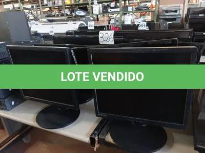 LOTE 326 - 10 MONITORES MARCAS E MODELOS DIVERSOS PARA RETIRADA DE PEÇAS. (NO ESTADO) ATENÇÃO! FAZER A VISITAÇÃO ANTES DE ARREMATAR, NÃO SABEMOS SE FUNCIONA. LEILÃO NÃO TEM GARANTIA E NEM DEVOLUÇÃO, SUJEITO A POSSÍVEIS AVARIAS VISÍVEIS/OCULTAS E/OU AUSÊNCIA DE COMPONENTES.