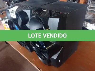 LOTE 548 - 02 CAIXAS DE SOM. (NO ESTADO) ATENÇÃO! FAZER A VISITAÇÃO ANTES DE ARREMATAR, NÃO SABEMOS SE FUNCIONA. LEILÃO NÃO TEM GARANTIA E NEM DEVOLUÇÃO, SUJEITO A POSSÍVEIS AVARIAS VISÍVEIS/OCULTAS E/OU AUSÊNCIA DE COMPONENTES.