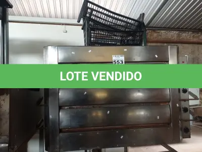 LOTE 553 - 01 FORNO INDUSTRIAL ELÉTRICO COM 03 PORTAS. (NO ESTADO) ATENÇÃO! FAZER A VISITAÇÃO ANTES DE ARREMATAR, NÃO SABEMOS SE FUNCIONA. LEILÃO NÃO TEM GARANTIA E NEM DEVOLUÇÃO, SUJEITO A POSSÍVEIS AVARIAS VISÍVEIS/OCULTAS E/OU AUSÊNCIA DE COMPONENTES.