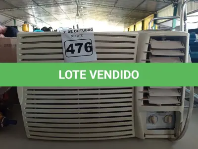 LOTE 476 - 01 AR-CONDICIONADO DE EMBUTIR. (NO ESTADO) ATENÇÃO! FAZER A VISITAÇÃO ANTES DE ARREMATAR, NÃO SABEMOS SE FUNCIONA. LEILÃO NÃO TEM GARANTIA E NEM DEVOLUÇÃO, SUJEITO A POSSÍVEIS AVARIAS VISÍVEIS/OCULTAS E/OU AUSÊNCIA DE COMPONENTES.