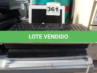 LOTE 361 - 02 COMPUTADORES ALL IN ONE AOC, 02 TECLADOS E 01 NETBOOK MARCA LG. (NO ESTADO) ATENÇÃO! FAZER A VISITAÇÃO ANTES DE ARREMATAR, NÃO SABEMOS SE FUNCIONA. LEILÃO NÃO TEM GARANTIA E NEM DEVOLUÇÃO, SUJEITO A POSSÍVEIS AVARIAS VISÍVEIS/OCULTAS E/OU AUSÊNCIA DE COMPONENTES.