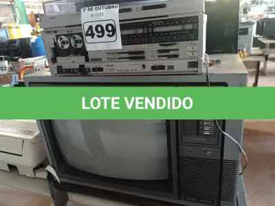LOTE 499 - 02 TV’S DE TUBO E 01 APARELHO DE SOM 3X1 PHILIPS. (NO ESTADO) ATENÇÃO! FAZER A VISITAÇÃO ANTES DE ARREMATAR, NÃO SABEMOS SE FUNCIONA. LEILÃO NÃO TEM GARANTIA E NEM DEVOLUÇÃO, SUJEITO A POSSÍVEIS AVARIAS VISÍVEIS/OCULTAS E/OU AUSÊNCIA DE COMPONENTES.