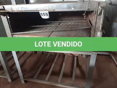 LOTE 555 - 01 FORNO INDUSTRIAL A GÁS COM AVARIAS.  (NO ESTADO) ATENÇÃO! FAZER A VISITAÇÃO ANTES DE ARREMATAR, NÃO SABEMOS SE FUNCIONA. LEILÃO NÃO TEM GARANTIA E NEM DEVOLUÇÃO, SUJEITO A POSSÍVEIS AVARIAS VISÍVEIS/OCULTAS E/OU AUSÊNCIA DE COMPONENTES.