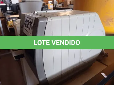 LOTE 427 - 01 IMPRESSORA DE ETIQUETAS MARCA ZEBRA. (NO ESTADO) ATENÇÃO! FAZER A VISITAÇÃO ANTES DE ARREMATAR, NÃO SABEMOS SE FUNCIONA. LEILÃO NÃO TEM GARANTIA E NEM DEVOLUÇÃO, SUJEITO A POSSÍVEIS AVARIAS VISÍVEIS/OCULTAS E/OU AUSÊNCIA DE COMPONENTES.