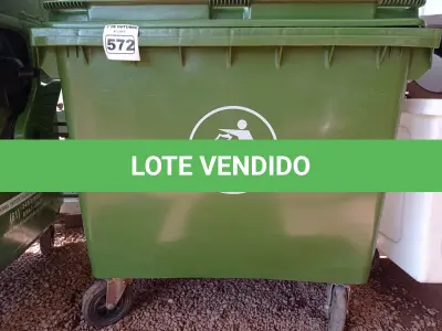 LOTE 572 - 01 CONTAINER HDPE EM-840 660L. (NO ESTADO) ATENÇÃO! FAZER A VISITAÇÃO ANTES DE ARREMATAR, NÃO SABEMOS SE FUNCIONA. LEILÃO NÃO TEM GARANTIA E NEM DEVOLUÇÃO, SUJEITO A POSSÍVEIS AVARIAS VISÍVEIS/OCULTAS E/OU AUSÊNCIA DE COMPONENTES.