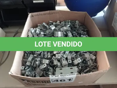 LOTE 461 - 01 LOTE COM GRANDE QUANTIDADE DE ABRAÇADEIRAS PARA TUBO GALVANIZADO. (NO ESTADO) ATENÇÃO! FAZER A VISITAÇÃO ANTES DE ARREMATAR, NÃO SABEMOS SE FUNCIONA. LEILÃO NÃO TEM GARANTIA E NEM DEVOLUÇÃO, SUJEITO A POSSÍVEIS AVARIAS VISÍVEIS/OCULTAS E/OU AUSÊNCIA DE COMPONENTES.