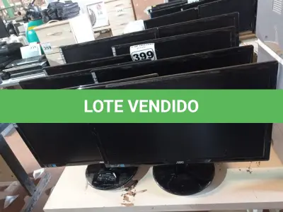 LOTE 399 - 10 MONITORES MARCAS E MODELOS DIVERSOS PARA RETIRADA DE PEÇAS. (NO ESTADO) ATENÇÃO! FAZER A VISITAÇÃO ANTES DE ARREMATAR, NÃO SABEMOS SE FUNCIONA. LEILÃO NÃO TEM GARANTIA E NEM DEVOLUÇÃO, SUJEITO A POSSÍVEIS AVARIAS VISÍVEIS/OCULTAS E/OU AUSÊNCIA DE COMPONENTES.